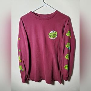 Teenage Mutant Ninja Turtles TMNT Maroon Santa Cruz Long Sleeve